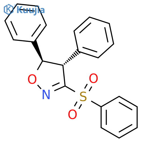 Isoxazole, 4,5-dihydro-4,5-diphenyl-3-(phenylsulfonyl)-, trans- structure