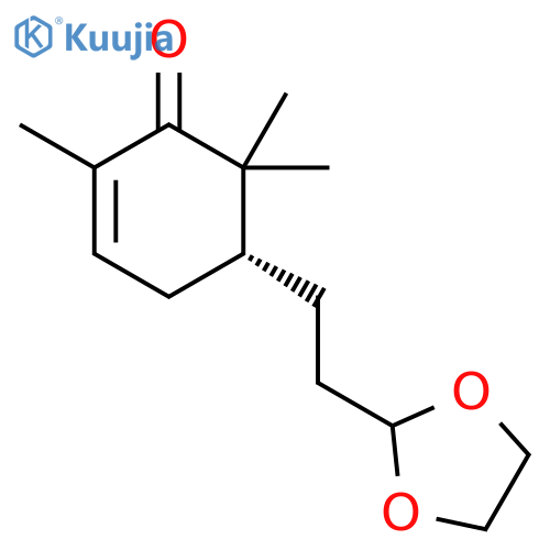 2-CYCLOHEXEN-1-ONE, 5-[2-(1,3-DIOXOLAN-2-YL)ETHYL]-2,6,6-TRIMETHYL-, (5R)- structure