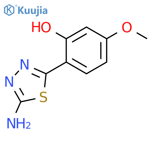Phenol, 2-(5-amino-1,3,4-thiadiazol-2-yl)-5-methoxy- structure