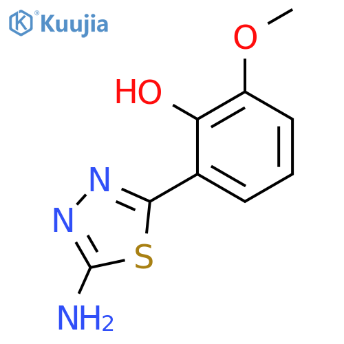 Phenol, 2-(5-amino-1,3,4-thiadiazol-2-yl)-6-methoxy- structure