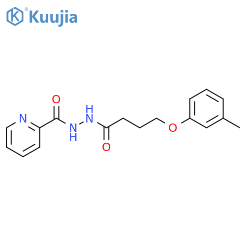 2-Pyridinecarboxylic acid, 2-[4-(3-methylphenoxy)-1-oxobutyl]hydrazide structure