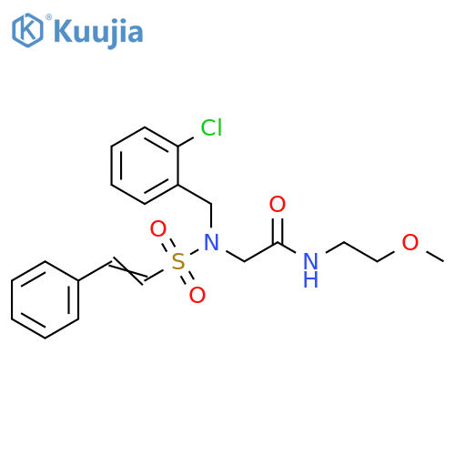Acetamide, 2-[[(2-chlorophenyl)methyl][(2-phenylethenyl)sulfonyl]amino]-N-(2-methoxyethyl)- structure