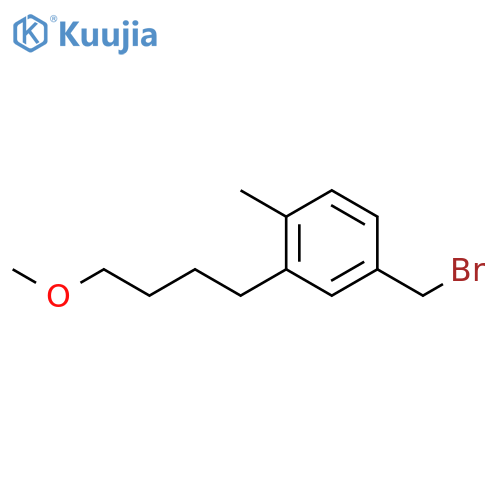 BENZENE, 4-(BROMOMETHYL)-2-(4-METHOXYBUTYL)-1-METHYL- structure
