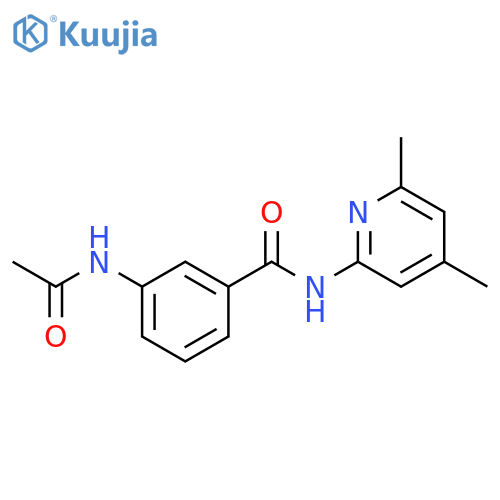 3-Acetamido-N-(4,6-dimethylpyridin-2-yl)benzamide structure