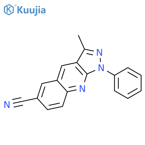1H-Pyrazolo[3,4-b]quinoline-6-carbonitrile, 3-methyl-1-phenyl- structure