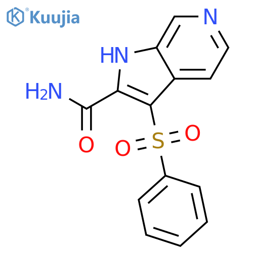 1H-PYRROLO[2,3-C]PYRIDINE-2-CARBOXAMIDE, 3-(PHENYLSULFONYL)- structure