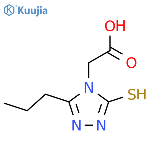 2-(3-propyl-5-sulfanyl-4H-1,2,4-triazol-4-yl)acetic Acid structure