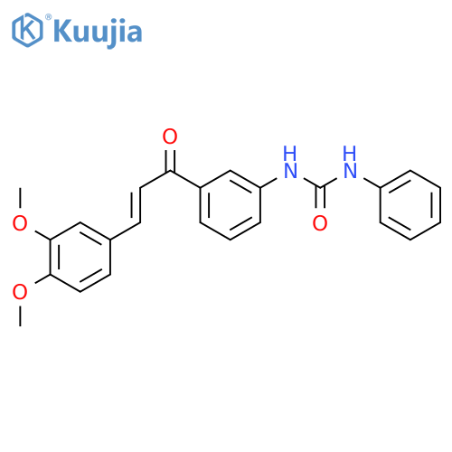 Urea,N-[3-[3-(3,4-dimethoxyphenyl)-1-oxo-2-propenyl]phenyl]-N'-phenyl- structure