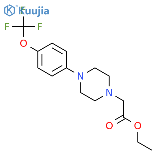 1-Piperazineacetic acid, 4-[4-(trifluoromethoxy)phenyl]-, ethyl ester structure
