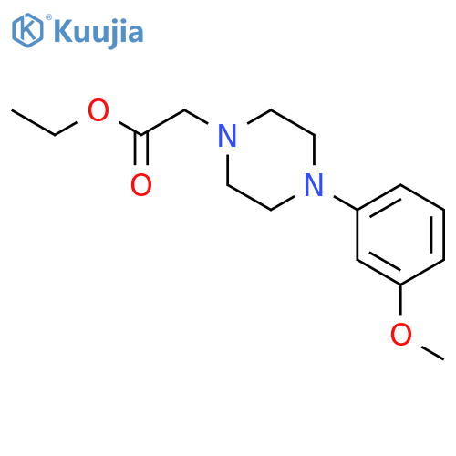 1-Piperazineacetic acid, 4-(3-methoxyphenyl)-, ethyl ester structure