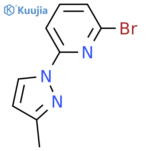 6-(3-METHYL-1H-PYRAZOL-1-YL)-2-BROMOPYRIDINE structure