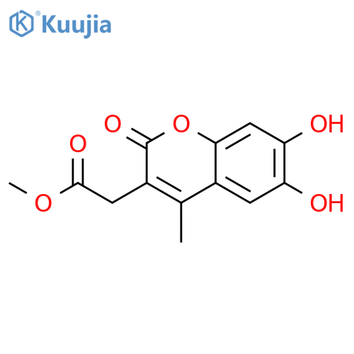 Methyl (6,7-dihydroxy-4-methyl-2-oxo-2H-chromen-3-yl)acetate structure