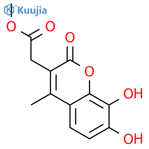 Methyl (7,8-dihydroxy-4-methyl-2-oxo-2H-chromen-3-yl)acetate structure