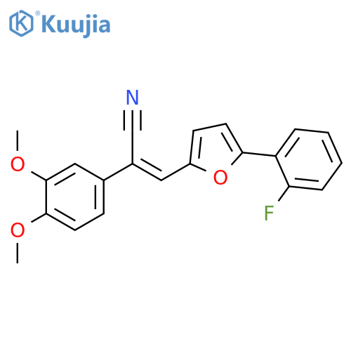 (2Z)-2-(3,4-dimethoxyphenyl)-3-5-(2-fluorophenyl)furan-2-ylprop-2-enenitrile structure