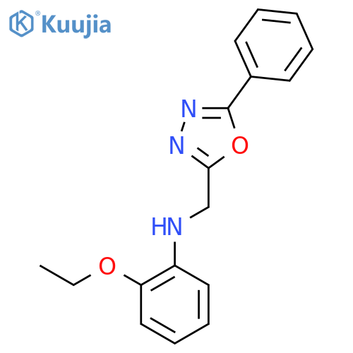 2-ethoxy-N-(5-phenyl-1,3,4-oxadiazol-2-yl)methylaniline structure