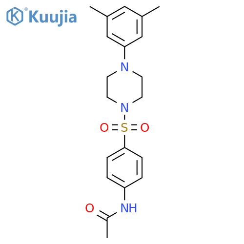 N-(4-{4-(3,5-dimethylphenyl)piperazin-1-ylsulfonyl}phenyl)acetamide structure