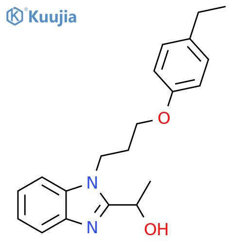 1-{1-3-(4-ethylphenoxy)propyl-1H-1,3-benzodiazol-2-yl}ethan-1-ol structure
