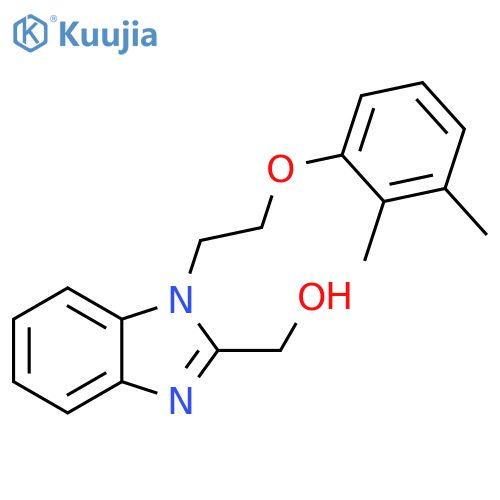 {1-2-(2,3-dimethylphenoxy)ethyl-1H-1,3-benzodiazol-2-yl}methanol structure