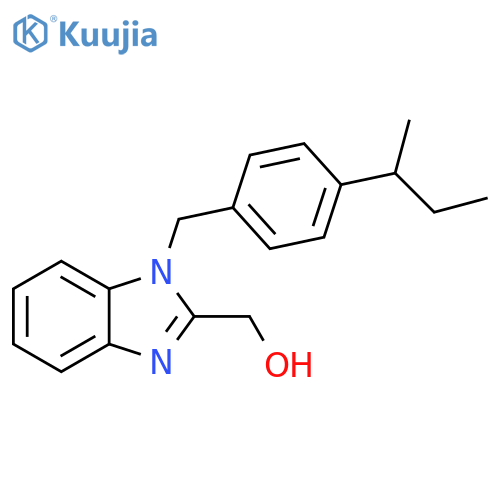 (1-{4-(butan-2-yl)phenylmethyl}-1H-1,3-benzodiazol-2-yl)methanol structure