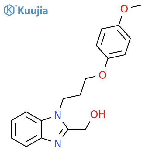{1-3-(4-methoxyphenoxy)propyl-1H-1,3-benzodiazol-2-yl}methanol structure