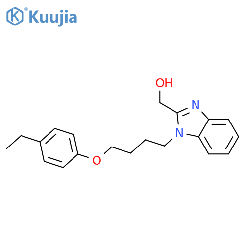 {1-4-(4-ethylphenoxy)butyl-1H-1,3-benzodiazol-2-yl}methanol structure