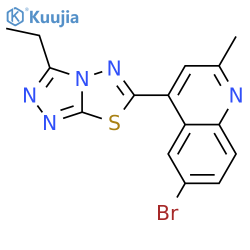 6-bromo-4-{3-ethyl-1,2,4triazolo3,4-b1,3,4thiadiazol-6-yl}-2-methylquinoline structure