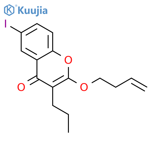 4H-1-Benzopyran-4-one, 2-(3-butenyloxy)-6-iodo-3-propyl- structure