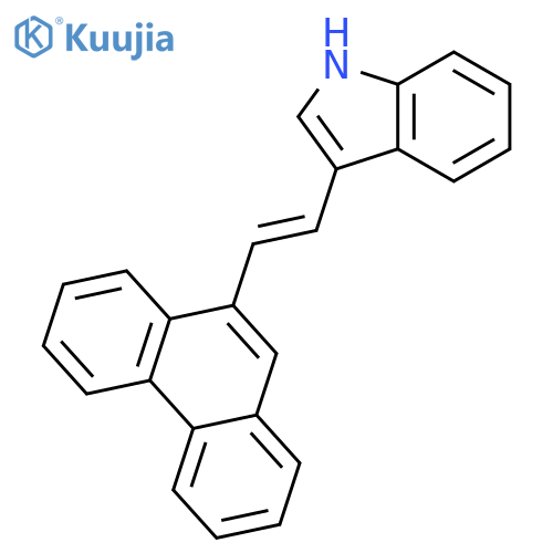 1H-Indole, 3-[(1E)-2-(9-phenanthrenyl)ethenyl]- structure