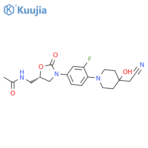 Acetamide,N-[[(5S)-3-[4-[4-(cyanomethyl)-4-hydroxy-1-piperidinyl]-3-fluorophenyl]-2-oxo-5-oxazolidinyl]methyl]- structure