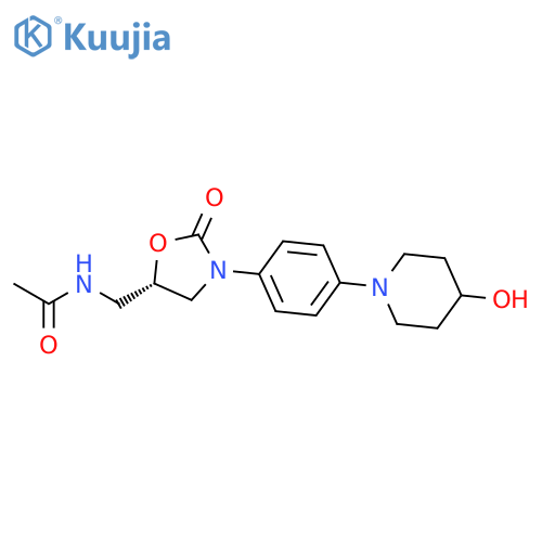 Acetamide,N-[[(5S)-3-[4-(4-hydroxy-1-piperidinyl)phenyl]-2-oxo-5-oxazolidinyl]methyl]- structure