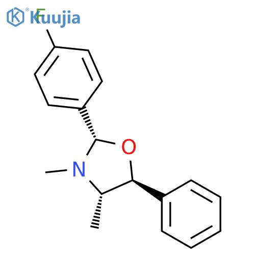 Oxazolidine, 2-(4-fluorophenyl)-3,4-dimethyl-5-phenyl-, (2S,4S,5S)- structure