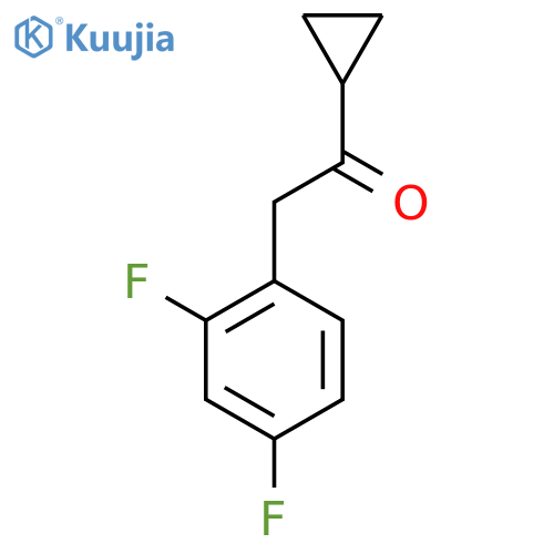 1-cyclopropyl-2-(2,4-difluorophenyl)ethan-1-one structure