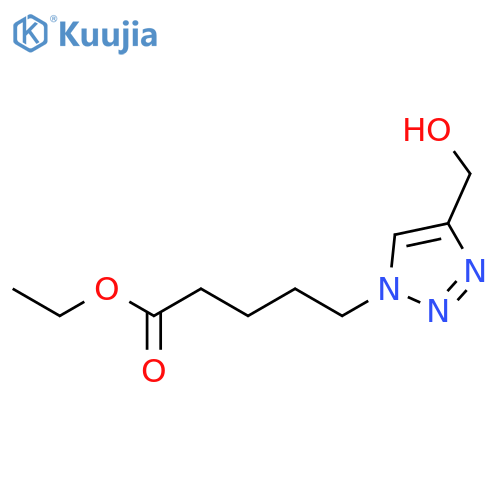 1H-1,2,3-Triazole-1-pentanoic acid, 4-(hydroxymethyl)-, ethyl ester structure