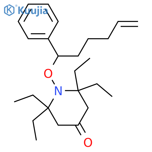 4-PIPERIDINONE, 2,2,6,6-TETRAETHYL-1-[(1-PHENYL-5-HEXENYL)OXY]- structure