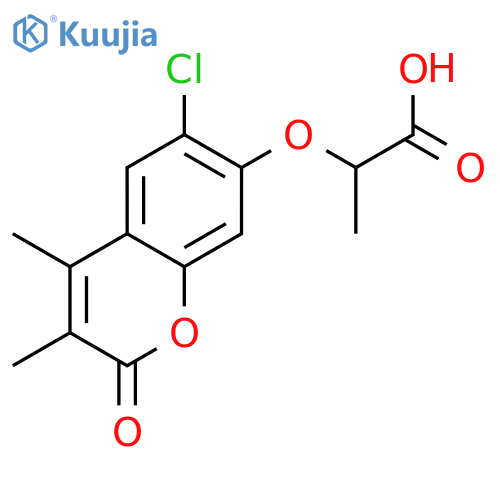 2-(6-Chloro-3,4-dimethyl-2-oxo-2H-chromen-7-yl)oxypropanoic Acid structure
