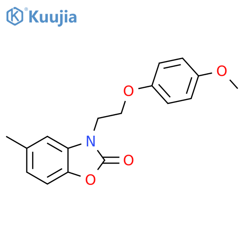 3-2-(4-methoxyphenoxy)ethyl-5-methyl-2,3-dihydro-1,3-benzoxazol-2-one structure