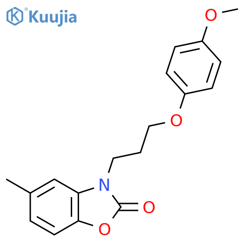 3-3-(4-methoxyphenoxy)propyl-5-methyl-2,3-dihydro-1,3-benzoxazol-2-one structure