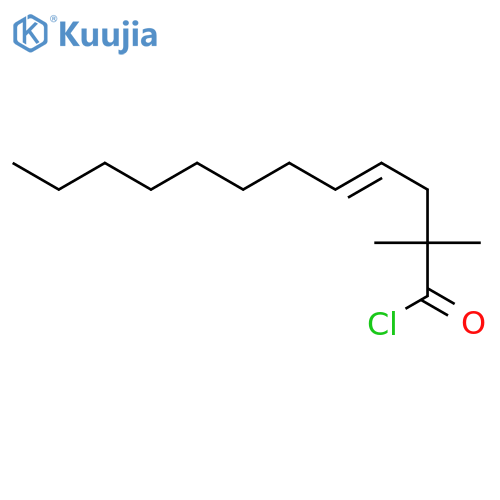 4-DODECENOYL CHLORIDE, 2,2-DIMETHYL-, (4E)- structure
