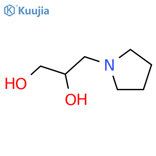3-(pyrrolidin-1-yl)propane-1,2-diol structure