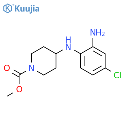 1-Piperidinecarboxylicacid, 4-[(2-amino-4-chlorophenyl)amino]-, methyl ester structure