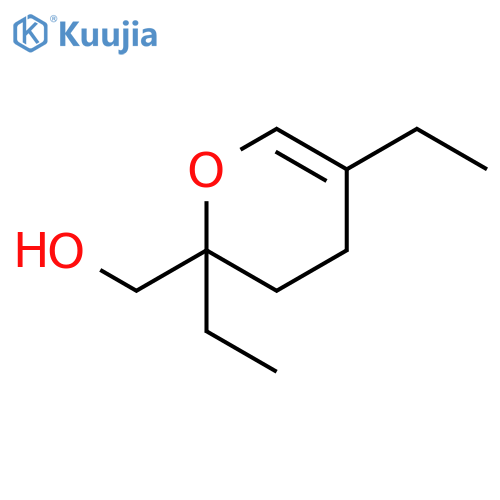 2,5-diethyl-3,4-dihydro-2H-pyran-2-methanol structure