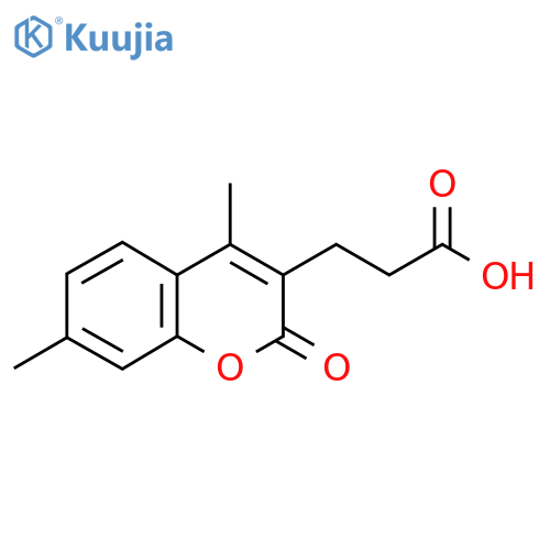 3-(4,7-Dimethyl-2-oxo-2H-chromen-3-yl)propanoic acid structure
