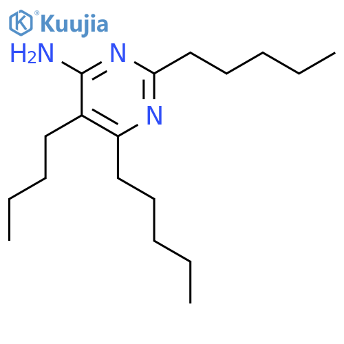 4-PYRIMIDINAMINE, 5-BUTYL-2,6-DIPENTYL- structure