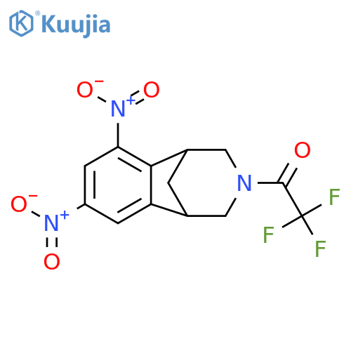 2,2,2-Trifluoro-1-(1,2,4,5-tetrahydro-6,8-dinitro-1,5-methano-3H-3-benzazepin-3-yl) ethanone structure