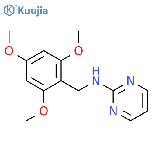 2-Pyrimidinamine, N-[(2,4,6-trimethoxyphenyl)methyl]- structure
