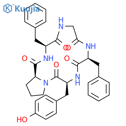 CYCLO(GLYCYL-L-PHENYLALANYL-L-TYROSYL-L-PROLYL-L-PHENYLALANYL) structure