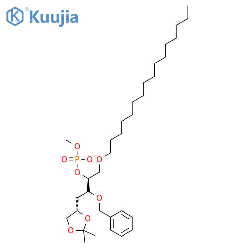 PHOSPHORIC ACID, [(4S)-2,2-DIMETHYL-1,3-DIOXOLAN-4-YL]METHYL(1S)-1-[(HEXADECYLOXY)METHYL]-2-(PHENYLMETHOXY)ETHYL METHYL ESTER structure