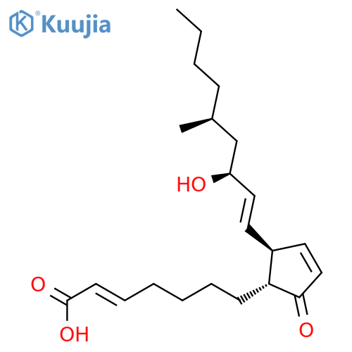 2-Heptenoic acid, 7-[(1R,2S)-2-[(1E,3S,5S)-3-hydroxy-5-methyl-1-nonenyl]-5-oxo-3-cyclop enten-1-yl]- structure