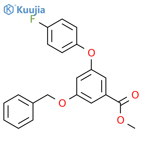 BENZOIC ACID, 3-(4-FLUOROPHENOXY)-5-(PHENYLMETHOXY)-, METHYL ESTER structure
