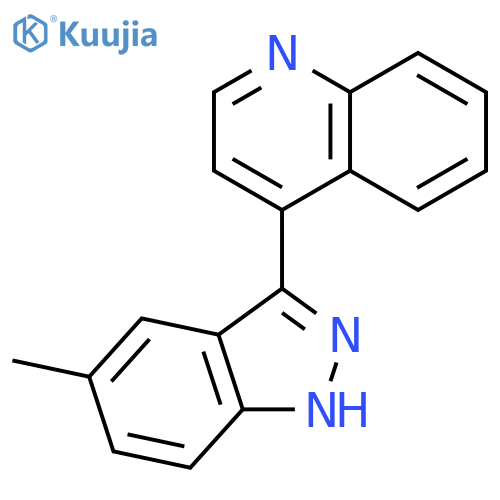 Quinoline, 4-(5-methyl-1H-indazol-3-yl)- structure